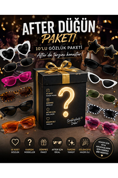 PİYESBOUTİQUE Wedding Engagement Henna after Party Glasses Sunglasses Package...