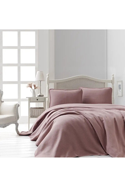 Şaheser Home Collection طقم مفرش سرير جاكار ليف باودر