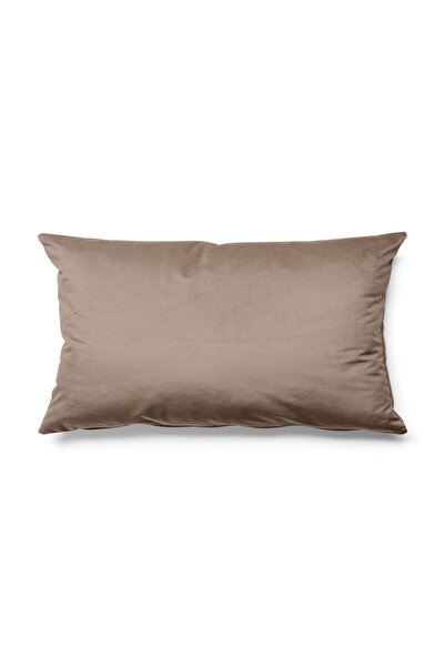Pilloveland غطاء وسادة مزخرف بلون واحد مقاس 50 × 30 سم، قماش من جلد الغزال مط...