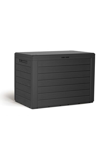 Prosperplast Μπαούλο Αποθήκευσης Woodebox Ανθρακί 190lt MBWL190-S433