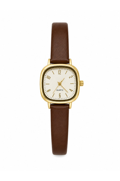 Kadın Kol Saati Çift Renk, Deri Kordon, Beyaz Kadran Quartz Analog Bilek Saati