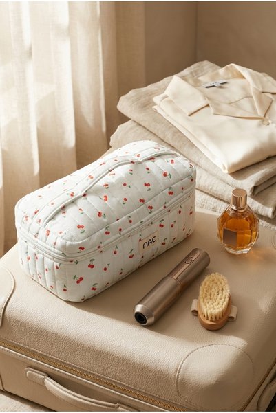 NAC STORE Cherry Patterned Large Size Hair Styling Airwrap Organizer Bag