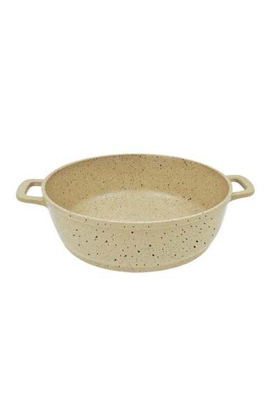 Procila Non-Stick Granite Shallow Pot Without Lid Beige 24cm
