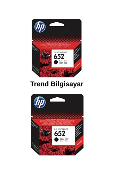 HP 652 BK F6V25AE 2 Adet Siyah Orijinal Kartuş