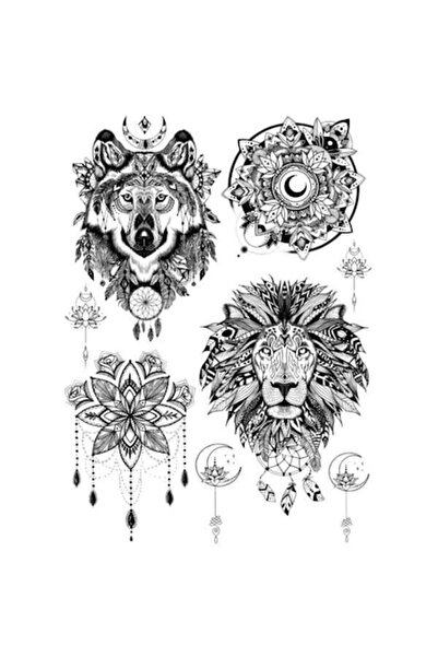 FlashTattoosRomania Tatuaj Temporar, Tatuaje Flash România, Leu Lotus, rezist...