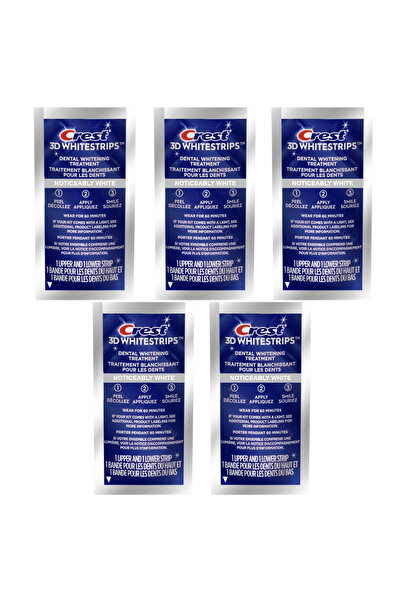 Crest 3D Whitestrips Benzi de albire a dinților pentru un albire notabilă, 5 ...