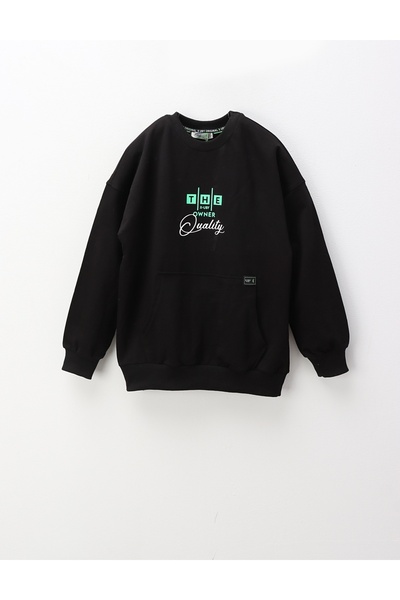 MiniKids Bluza The Owner Quality, negru