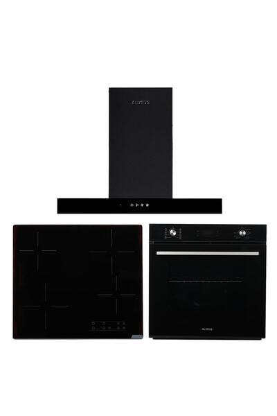 Alveus Vitro 627 Siyah 3' lü Ankastre Set(LARA-VİTRO-MFA627)