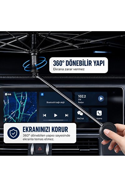 Nissan Juke 2010-2011-2012-2013-2014-2015 Katlanır Saplı ve Cırtlı Şemsiye Ön Cam Güneşliği