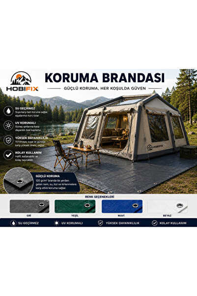 Hobifix Koruma Brandası 2mt x 3mt Su Geçirmez UV Korumalı Çok Amaçlı Çadır Al...