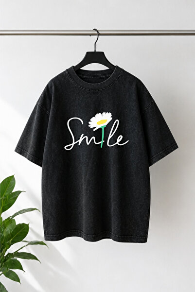 HOFFNUNG Unisex Oversize Vintage Washed Street Style Μόδα του δρόμου Βαμβακερ...