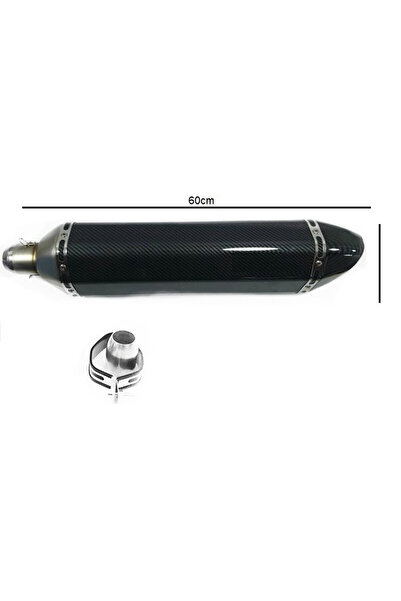 OEM ΤΕΛΙΚΟ ΕΞΑΤΜΙΣΗΣ REPLICA AKRAPOVIC ME ΜΟΝΗ ΜΠΟΥΚΑ ΤΥΠΟΥ CARBON 60 CM ΟΕΜ.