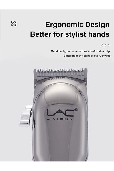 Generic Brand Metal Cordless Hair Clipper 18.5cm, Adjustable Cutting Head Professional Barber Trimmer, Multipurpose Electric Hair Cutter for Salon Home Hair Styling