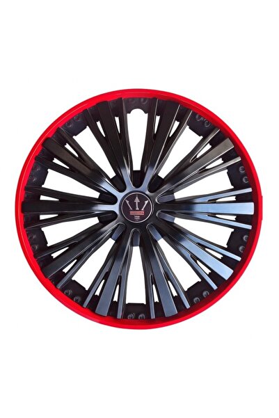 OEM Set of 4 VELAR Pulse Red wheel caps, Sport design with red accents, resis...