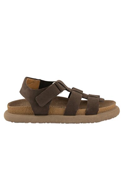 Pegia Velcro Nubuck Women's Sandals 215554 Brown