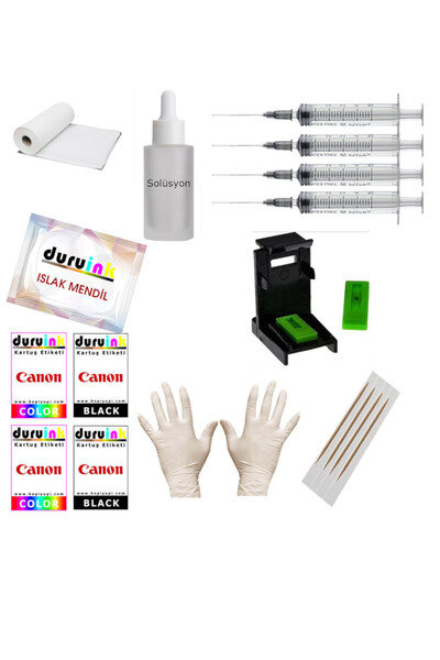 Mertink CANON (E404 E414 E464 E474 E484)PG 46 CL 56 KARTUŞ DOLUM SETİ MÜREKKEP 5 li SET 5x100ml