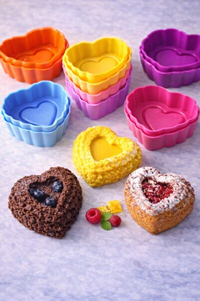 Generic Brand 18-Piece Heart Cake Containers