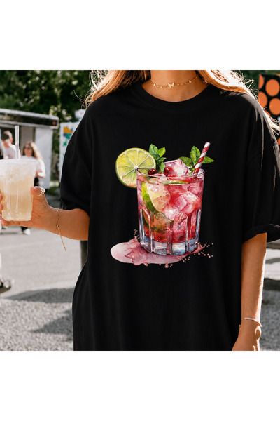 Yetişkin Unisex Baskılı Tişört Oversize