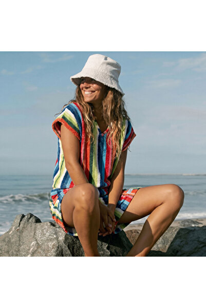 Green Black Stripe Red Women's Towel Shorts Set 100% Cotton Colorful Standard