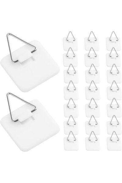 Arabest 40 Pcs Invisible Adhesive Plate Hangers,Durable Multi-Functional Vert...