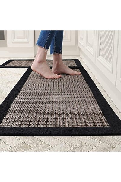 ALMEKAQUZ 48x18 Inch/28X18 Inch Kitchen Rug Sets Farmhouse Kitchen Floor Mats...