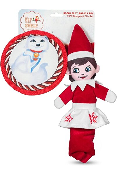 The Elf On The Shelf مجموعة ألعاب للكلاب مكونة من قطعتين: لعبة سكاوت إلف المر...