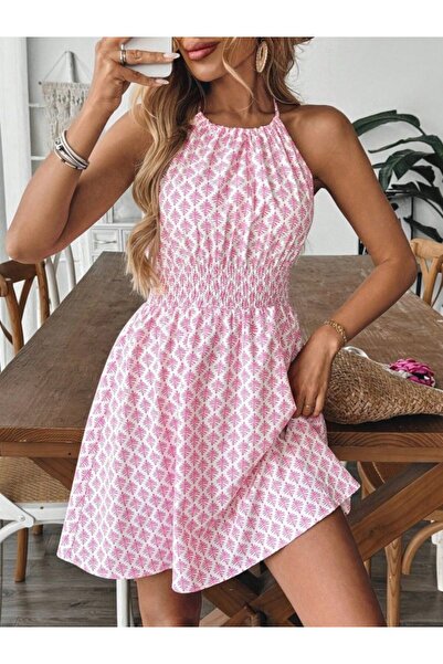 Gökyüzü Moda Women's Off-The-Shoulder, Tie-Back, Elastic Waist, Short Jersey ...