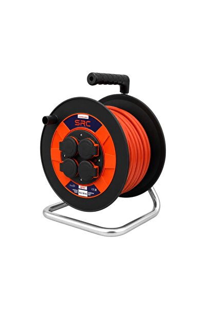 SRC Prelungitor rola cu tambur 3x2.5 mm², 20 m, 4 prize, maner transport ergo...