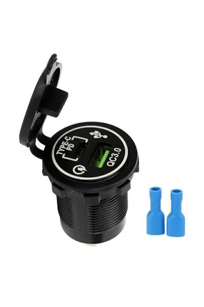 Powermaster IC-266C-5 Pano Tipi Hızlı Şarj Soketi USB QC3.0 + Type-C PD (Otom...