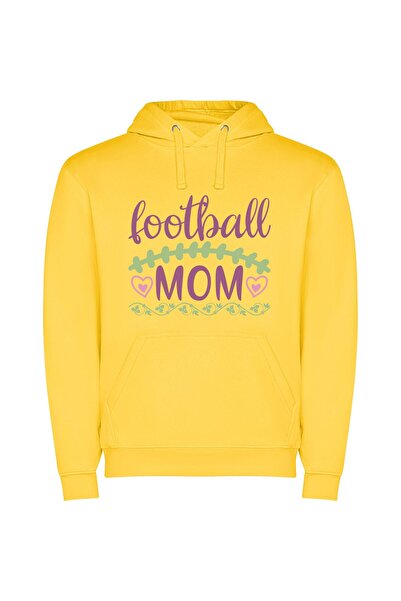 iLovePrints Gram's Gridiron Glam Φούτερ με κουκούλα σε χρώμα Κίτρινο