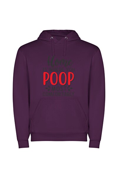 iLovePrints Ultimate Bathroom Comfort Zone Φούτερ με κουκούλα σε χρώμα Μωβ