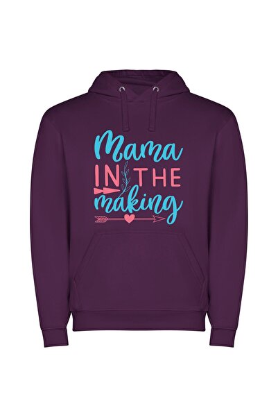 iLovePrints Mama's Maternal Muse Φούτερ με κουκούλα σε χρώμα Μωβ