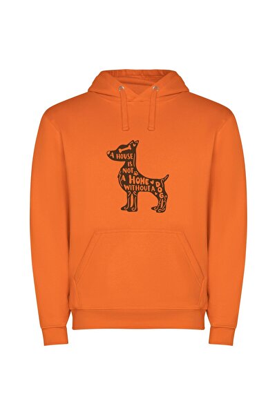 iLovePrints Homey with Four Paws Φούτερ με κουκούλα σε χρώμα Πορτοκαλί