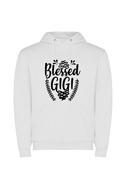 iLovePrints Sacred Bliss SVG Collection Φούτερ με κουκούλα σε χρώμα Λευκό