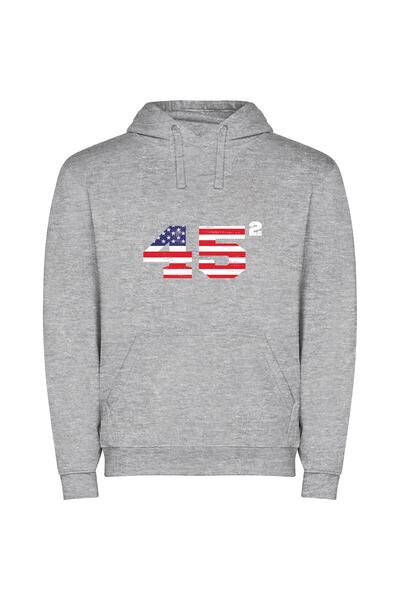 iLovePrints American E4 Progress: A Total Portrait Φούτερ με κουκούλα σε χρώμ...