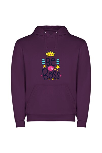 iLovePrints Queen of the Realm Φούτερ με κουκούλα σε χρώμα Μωβ