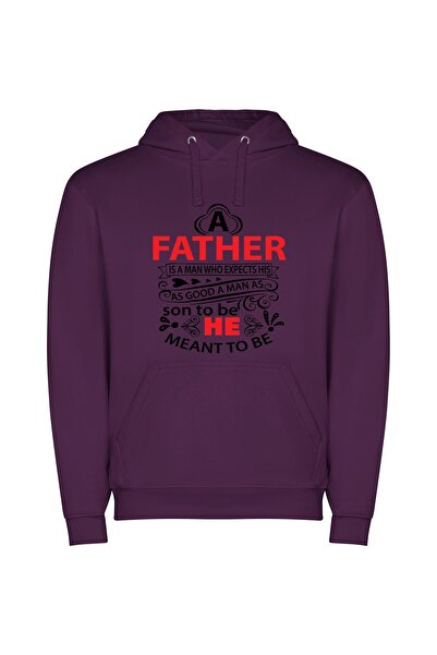 iLovePrints Ethereal Father's Fiery Embrace Φούτερ με κουκούλα σε χρώμα Μωβ