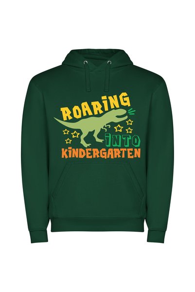 iLovePrints Kindergarten Roaring Fun Φούτερ με κουκούλα σε χρώμα Πράσινο
