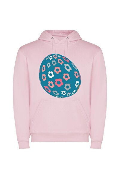 iLovePrints Floral Easter Delight Φούτερ με κουκούλα σε χρώμα Ροζ