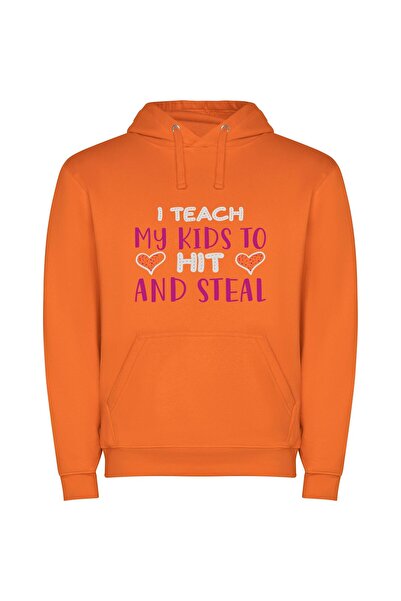iLovePrints Stealthy Kid Academy Φούτερ με κουκούλα σε χρώμα Πορτοκαλί