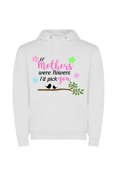 iLovePrints Fancy Tree-top Bird Pickers Φούτερ με κουκούλα σε χρώμα Λευκό