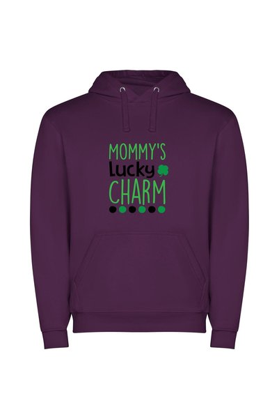 iLovePrints Lucky Charm Adore-able Greeting Φούτερ με κουκούλα σε χρώμα Μωβ