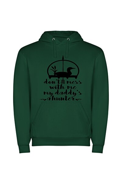 iLovePrints DND: Daddy's Duck Defender Φούτερ με κουκούλα σε χρώμα Πράσινο
