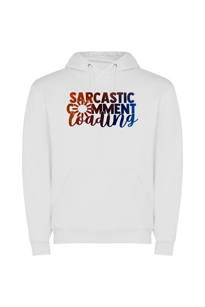 iLovePrints Sassy Serenity: Sarcastic Smiles Φούτερ με κουκούλα σε χρώμα Λευκό