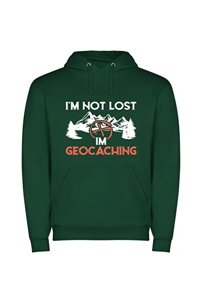 iLovePrints GeoQuest: Lost & Found Φούτερ με κουκούλα σε χρώμα Πράσινο