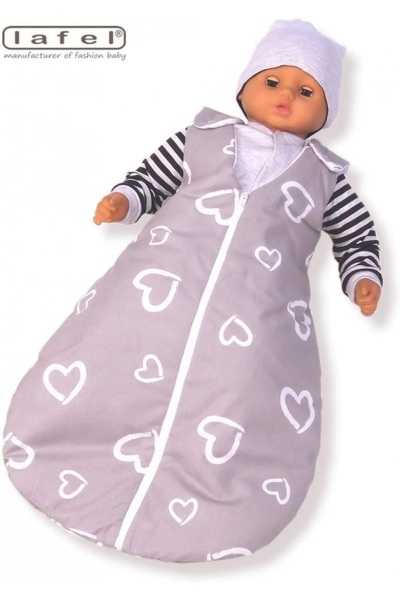 Lafel Sac de dormit cu Inimioare interior si exterior 100 % bumbac, umputura ...