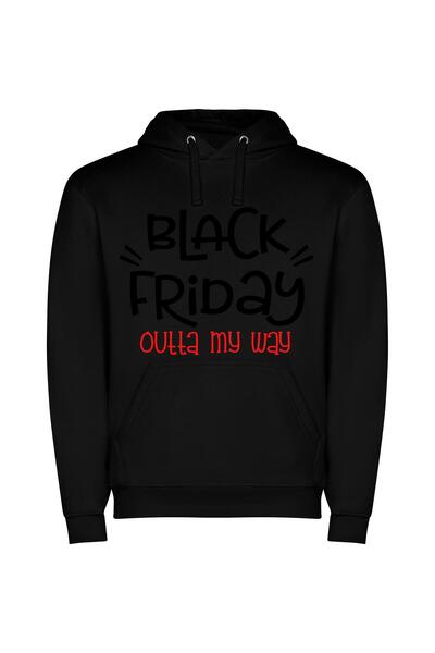 iLovePrints Fierce Black Friday Fashion Φούτερ με κουκούλα σε χρώμα Μαύρο