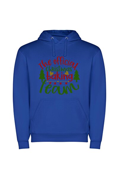 iLovePrints Festive Official Baking Ensembles Φούτερ με κουκούλα σε χρώμα Μπλε