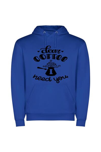iLovePrints Enchanting Coffee Elixir Φούτερ με κουκούλα σε χρώμα Μπλε