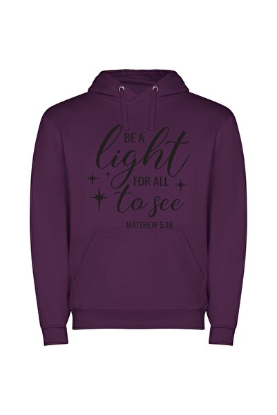 iLovePrints Eternal Glow Φούτερ με κουκούλα σε χρώμα Μωβ